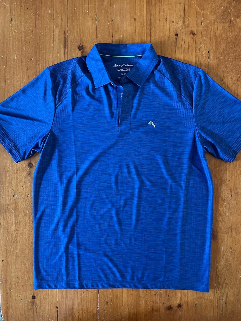 Tommy Bahama Island Zone Performance Wear Blue Polo Shirt Like New